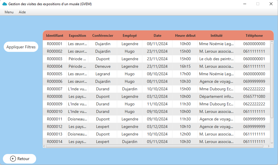 Image coorespondant à l'utilisation du logiciel